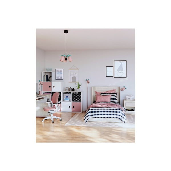 Gaiši zila/rozā bērnu lampa ar metāla abažūru ø 30 cm Mouse II – GTV-image-1