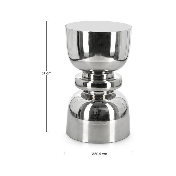 Tērauda apaļš sānu galdiņš ø 30,5 cm Animesh – Bizzotto-image-2