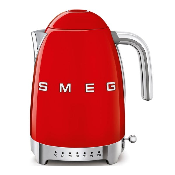 Sarkana nerūsējošā tērauda elektriskā tējkanna 1,7 l Retro Style – SMEG