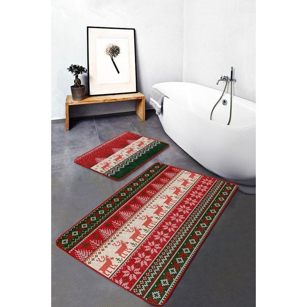 Samta vannas istabas paklājiņi (2 gab.) 60x100 cm Merry Christmas – Mila Home-image-2
