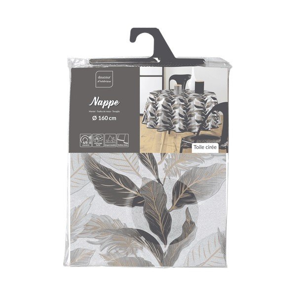 Ar mitru drānu noslaukāms galdauts ø 160 cm Oralia – douceur d'intérieur-image-4