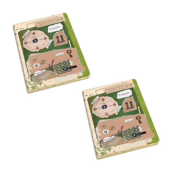 A5 izmēra klades 192 lpp. (2 gab.) Rispetto – Kartos-image-1