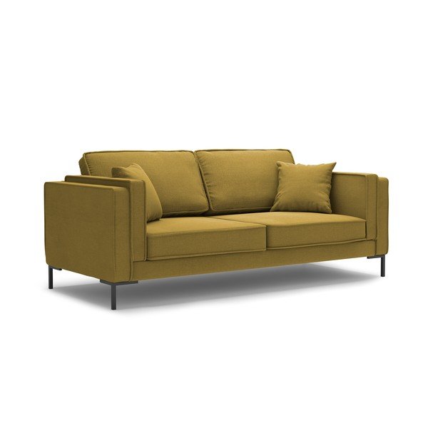 Dzeltens divvietīgs dīvāns Milo Casa Attilio, 160 cm-image-1