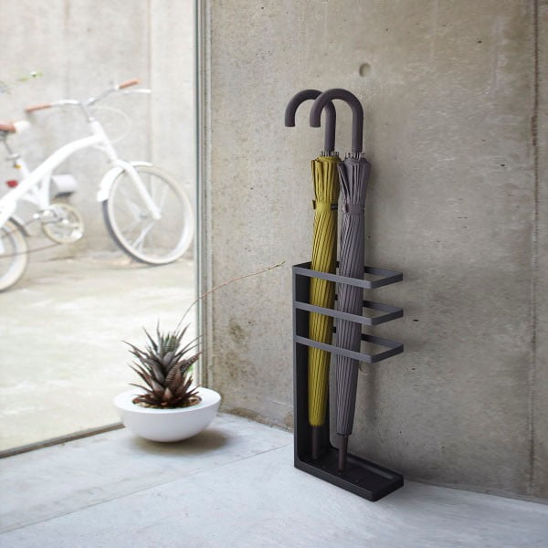 Melns lietussargu statīvs YAMAZAKI Slim Layer-image-1