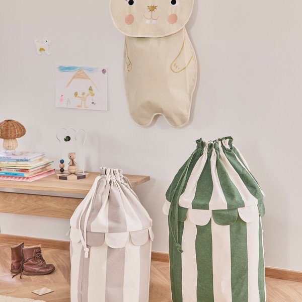 Krēmkrāsas tekstila piekaramais organizators 40x1x82 cm Darling Rabbit – OYOY Mini-image-2