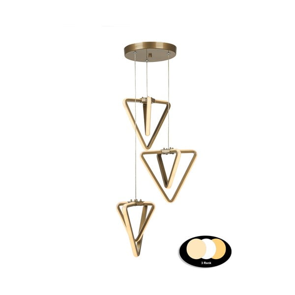 Bronzas krāsas metāla LED piekaramā lampa ø 20 cm Baris – Squid Lighting-image-2