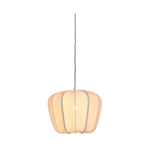 Krēmkrāsas piekaramā lampa ar auduma abažūru Zubedo – Light & Living-image-2