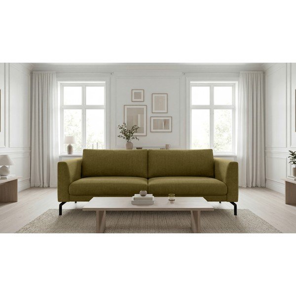 Sinepju dzeltens dīvāns 216 cm Gomero – Scandic-image-1