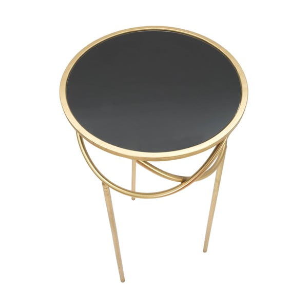 Apaļš sānu galdiņš ar stikla galda virsmu ø 40 cm Ring – Mauro Ferretti-image-3