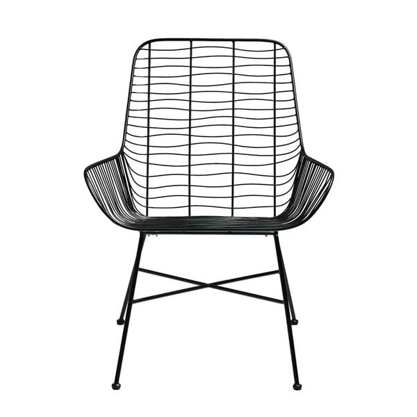 Melns metāla pusdienu krēsls Svale – Villa Collection