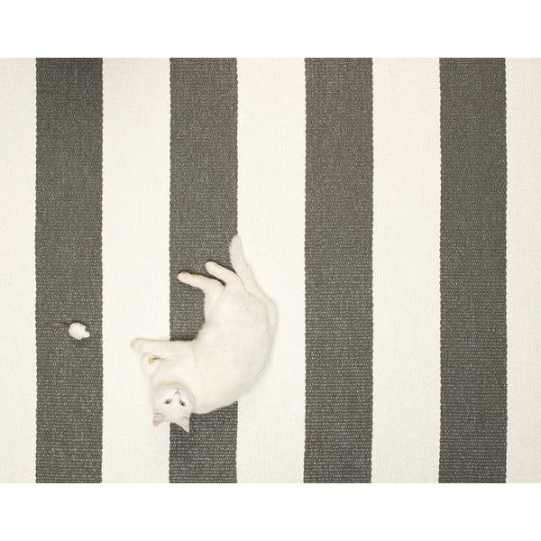 Antracīta pelēks/krēmkrāsas iekštelpu un āra paklājs 140x180 cm Bob Charcoal Linen – Pappelina-image-2