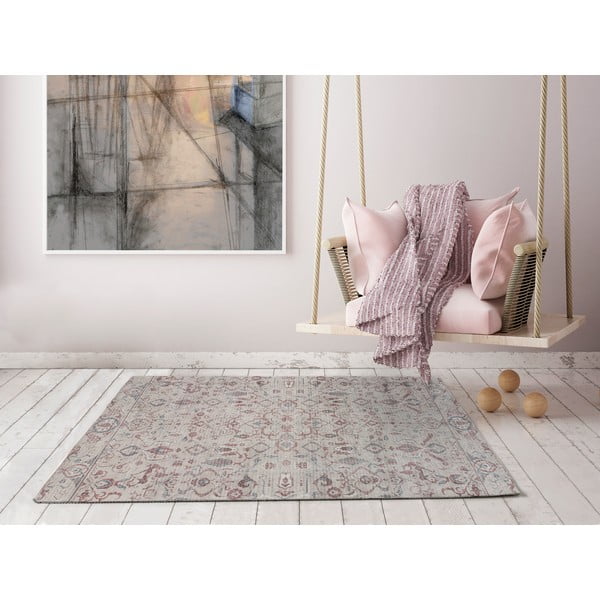 Sarkans/krēmkrāsas paklājs 120x170 cm Mandala – Universal-image-1