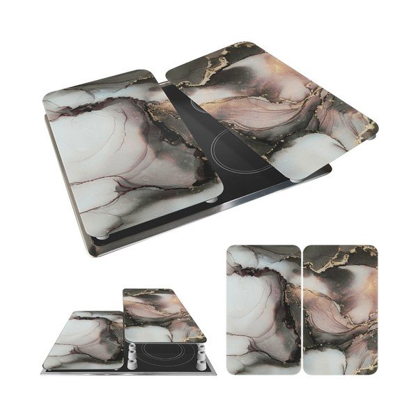 Rūdīta stikla plīts aizsargplāksnes (2 gab.) 52x30 cm Abdeckplatte  – Wenko-image-2