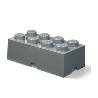 Tumši pelēka uzglabāšanas kaste LEGO® Rectangle
