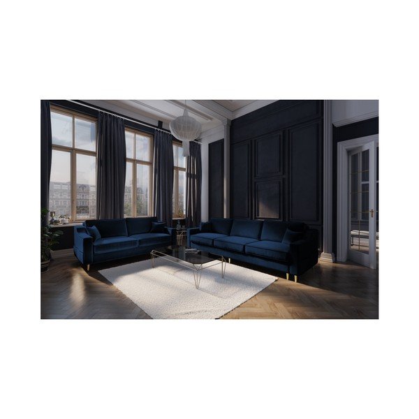 Tumši zils divvietīgs dīvāns Mazzini Sofas Marigold-image-2