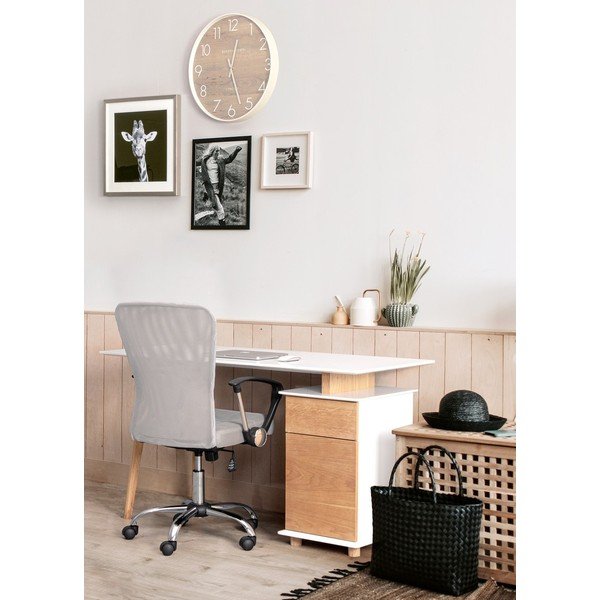 Gaiši pelēks polsterēts biroja krēsls Brisbane – Yes Everyday-image-1