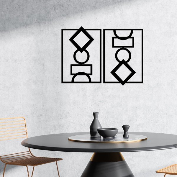 Metāla sienas dekori (2 gab.) 42x57 cm – Wallity-image-2