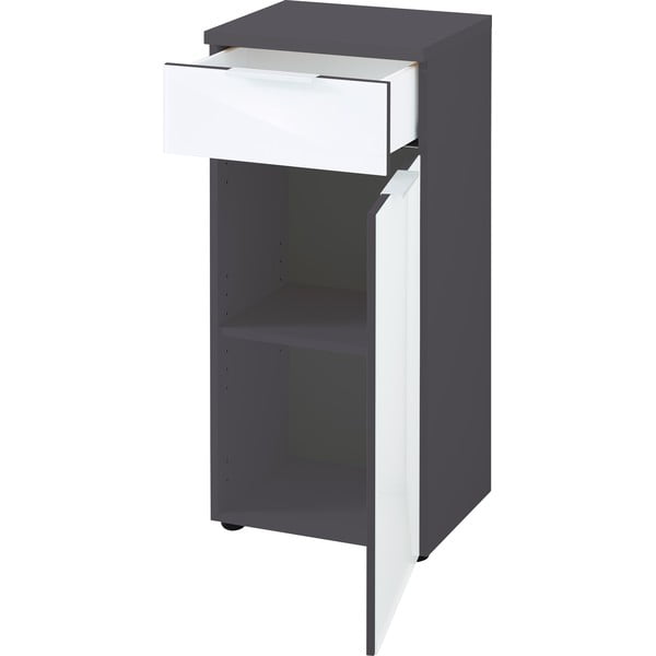 Balts ar pelēku skapis Germania Pescara, augstums 86 cm-image-2