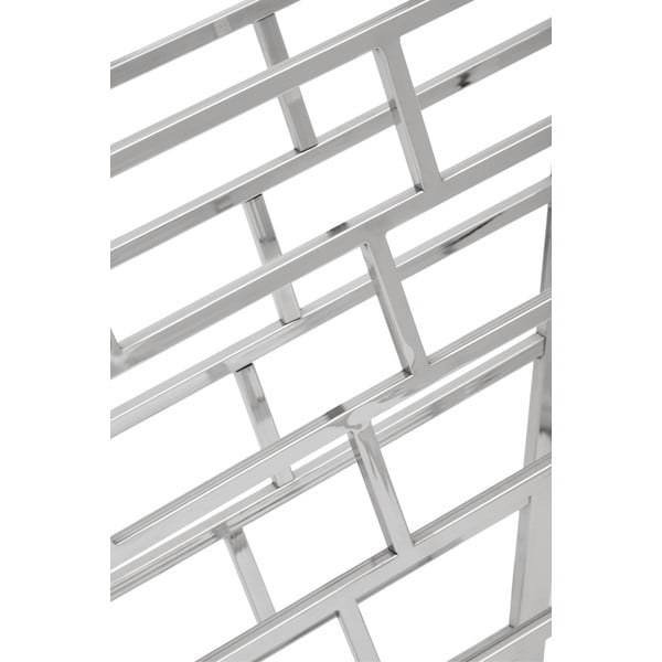 Spīdīgas sudraba krāsas metāla vīna plaukts 24 pudelēm Barolo – Premier Housewares-image-2