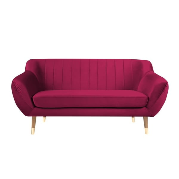 Rozā samta dīvāns Mazzini Sofas Benito, 158 cm