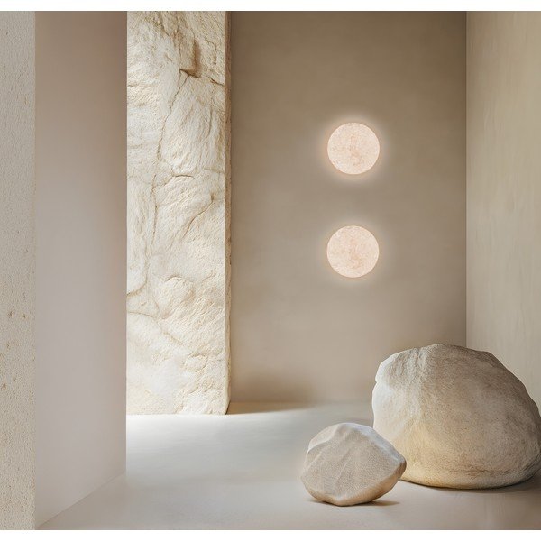 Matēti balta akmens LED sienas lampa ar regulējamu spilgtumu Bobbin – Trio Select-image-2