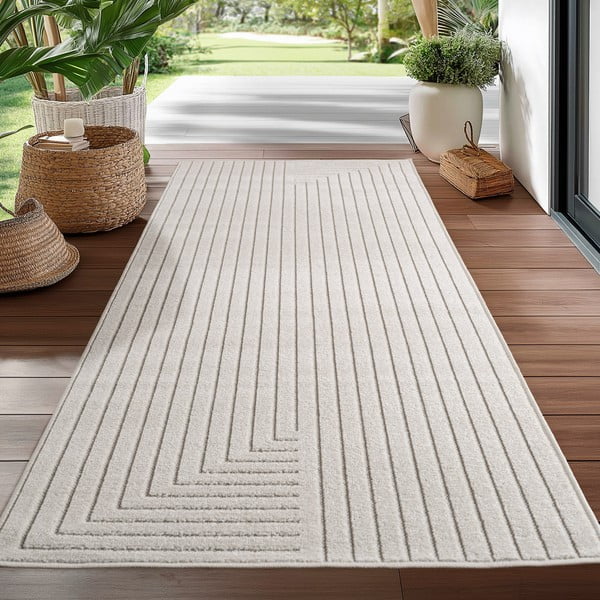 Krēmkrāsas iekštelpu un āra celiņa paklājs 80x250 cm Nova 1202 – Ayyildiz Carpets-image-1
