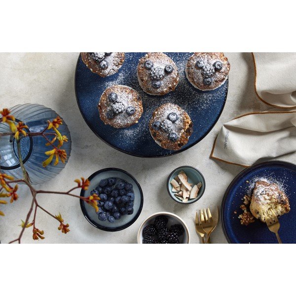 Melns/zils deserta akmensmasas šķīvis ø 21 cm Gastro Dark Blue/Black – Bitz-image-1