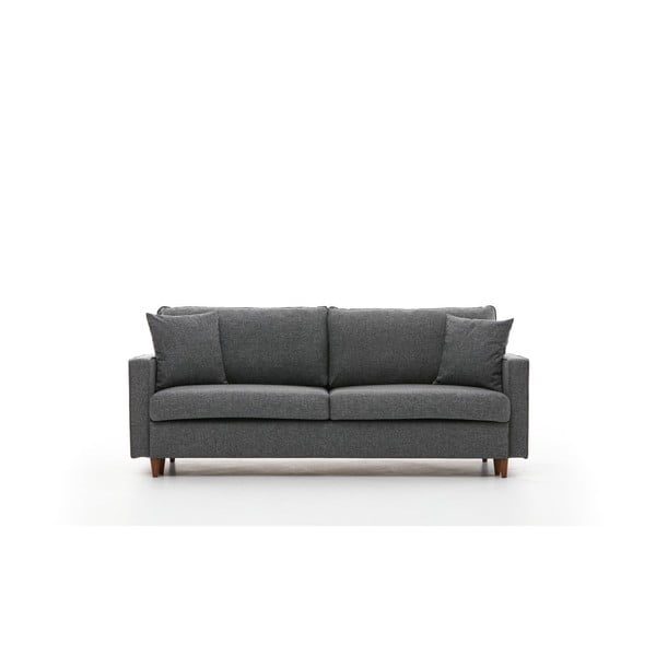 Tumši pelēks izvelkamais dīvāns 210 cm Eva – Balcab Home