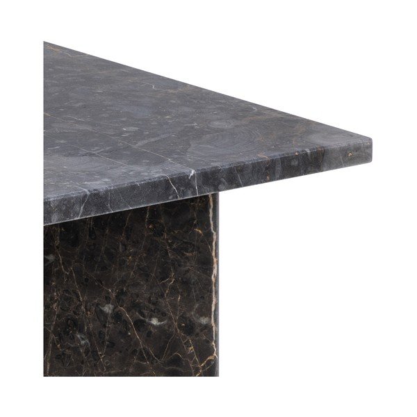 Melns marmora žurnālgaldiņš 90x90 cm Vega – Actona-image-3
