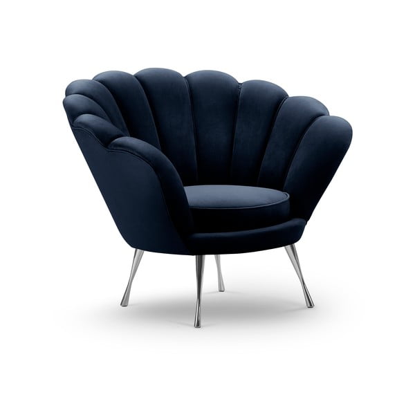 Tumši zils samta atpūtas krēsls Interieurs 86 Varenne