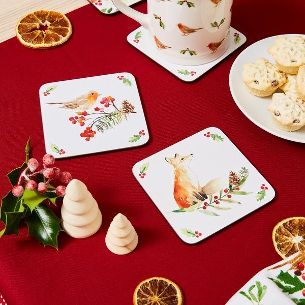 4 paliktņu komplekts Cooksmart ® A Winters Tale, 10 x 10 cm-image-1