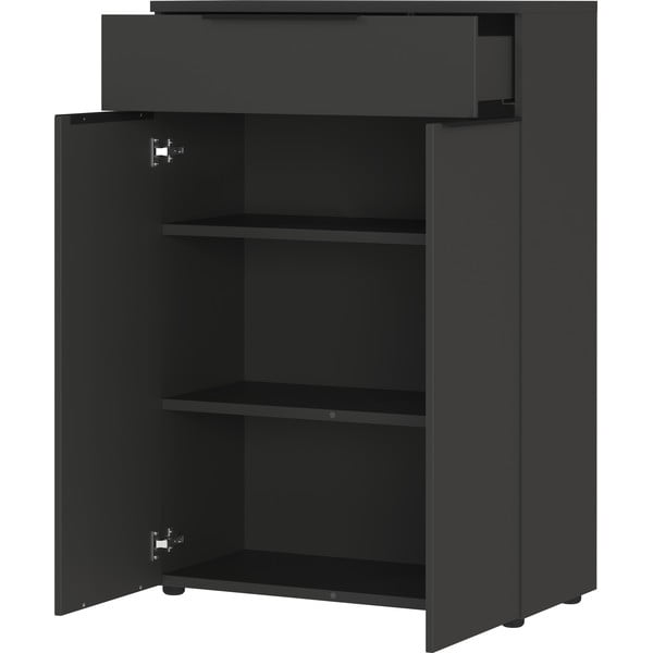 Antracīta pelēka augsta kumode 81x120 cm Mailand – Germania-image-3