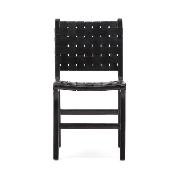 Melns sarkankoka masīvkoka pusdienu krēsls Calixta – Kave Home-image-3