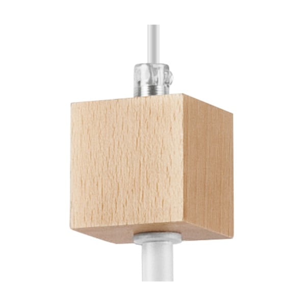 Balta/dabīga toņa piekaramā lampa ø 5 cm Orazio – LAMKUR-image-4