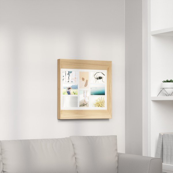 Dabīga toņa koka piekarināms foto rāmis 50x50 cm Lookout – Umbra-image-3