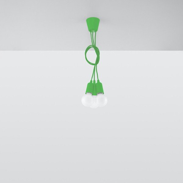 Zaļa piekaramā lampa 15x15 cm Rene – Sollux-image-3