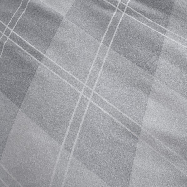 Pelēka gultas veļa vienvietīgai gultai 135x200 cm Argyle – Catherine Lansfield-image-4