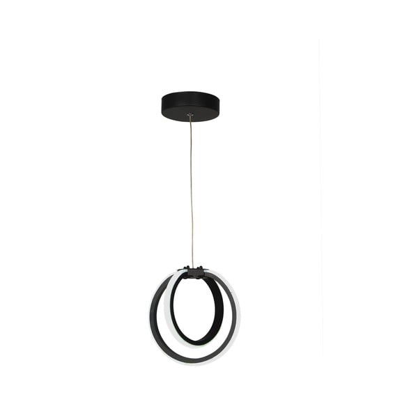 Melna metāla LED piekaramā lampa ø 25 cm Sezen – Squid Lighting