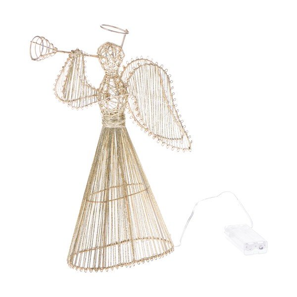 Zelta krāsas gaismas dekors uz baterijām Angel – Dakls