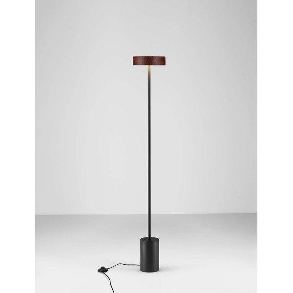 Melna/tumša dabīga toņa metāla LED stāvlampa (augstums 135 cm) Thea – Nova Luce-image-4