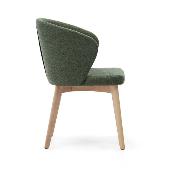 Tumši zaļš polsterēts ēdamistabas krēsls Darice – Kave Home-image-3