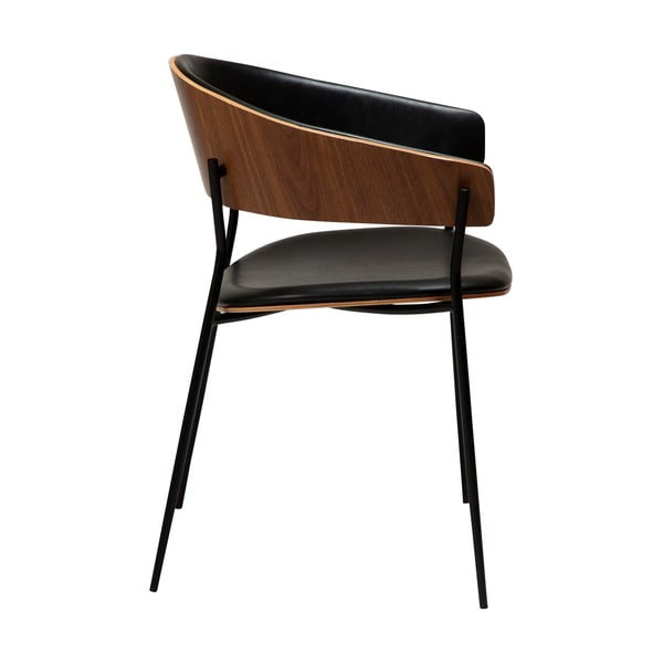Melns/tumša dabīga toņa ēdamistabas krēsls ar roku balstiem Crib – DAN-FORM Denmark-image-3