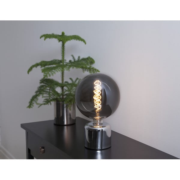 Sudraba krāsas lampas pamatne 10 cm Glans – Star Trading-image-2