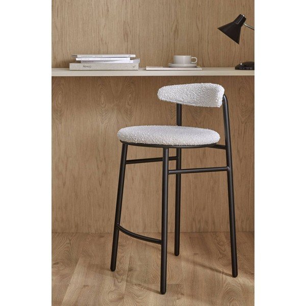 Krēmkrāsas polsterēts bāra krēsls (sēdekļa augstums 67 cm) Bloggny – Ellos Home-image-1