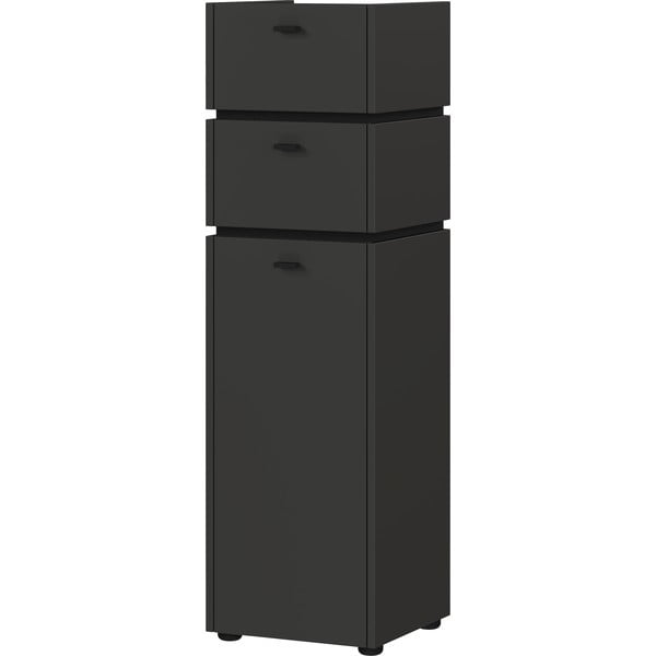 Antracīta pelēks augsts vannas istabas skapītis 34x117 cm Modesto – Germania-image-1