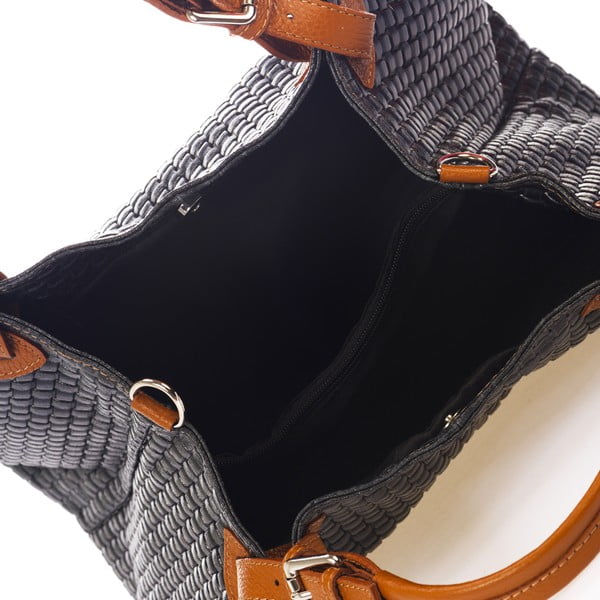 Tumši zila ādas somiņa Federica Bass Hydri-image-3