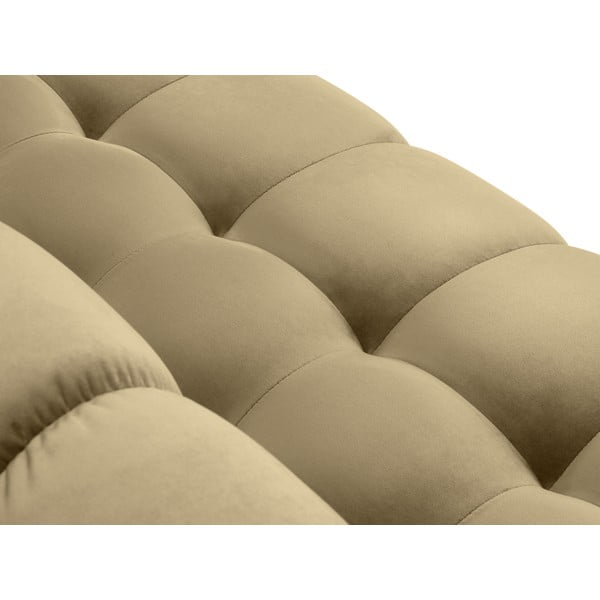 Bēšs samta stūra dīvāns Cosmopolitan Design Bali, kreisais stūris-image-1