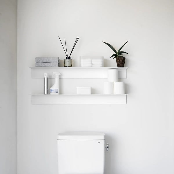 Balts metāla sienas plaukts 90 cm – YAMAZAKI-image-3