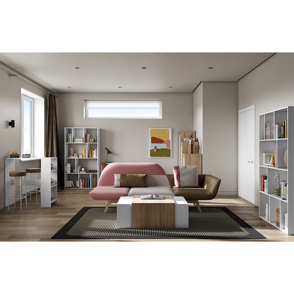 Balts bāra galds 94x40 cm Gavarnie - TemaHome -image-1