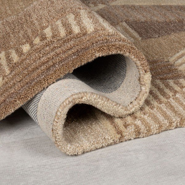 Brūns ar rokām darināts vilnas paklājs 200x290 cm Moda Asher – Flair Rugs-image-2